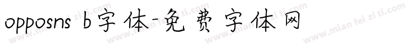 opposns b字体字体转换